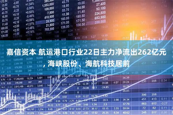 嘉信资本 航运港口行业22日主力净流出262亿元, 海峡股份、海航科技居前